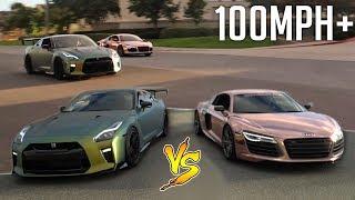 INTENSE DRAG RACE vs TANNER BRAUNGARDT'S AUDI R8!
