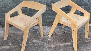 Great woodworking ideas. Make a modern style chair for dining room.