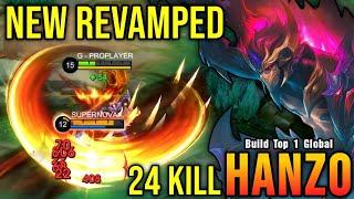 The Next META!! 24 Kills Hanzo Revamp Best Build and Emblem!! - Build Top 1 Global Hanzo ~ MLBB