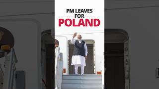 PM Modi emplanes for Warsaw, Poland | #shorts