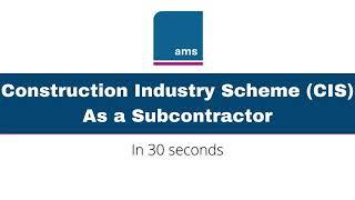 AMS Tax Tips - CIS   As a subcontractor