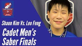 9-State Fencing Cup: (GOLD MEDAL MATCH) Shaun Kim vs. Leo Feng (Cadet Men's Saber 2022)