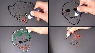 Horror Pancake art - IT, Chucky, Joker, Saw