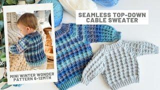 Winter Wonder Children's Crochet Sweater Pattern - Top-Down and Seamless