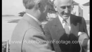 Ex Governor Al Smith at events 1930 archival footage   PublicDomainFootage.com