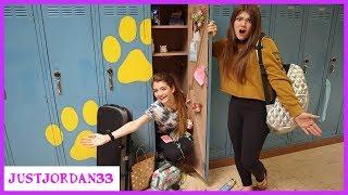 What's In My School Locker? End Of Year Messy Locker Cleanout / JustJordan33