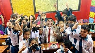 Mr Bean Pakistani visit Class i in The Memon Educators School Near Gulzar-e-Hijri