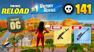 141 Elimination Solo Vs Squads Reload "Zero Build" Gameplay Wins (Fortnite RELOAD Chapter 2)