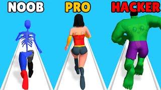 NOOB vs PRO vs HACKER in SuperHero Pick 3D