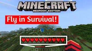 How to fly in Survival in Minecraft Bedrock