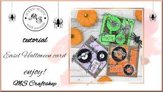 TUTORIAL - Easel Halloween Card -  Halloween in bright and pastel colours? Why not! - cardmaking