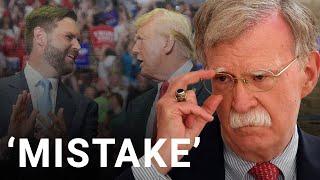 ‘A self-indulgent mistake’: John Bolton annihilates JD Vance, Trump’s VP pick