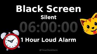 Black Screen  6 Hour Timer (Silent) + 1 Hour Loud Alarm  Sleep and Relaxation