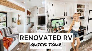 RV TOUR - DIY Renovated Boho Travel Trailer Quick Walkthrough