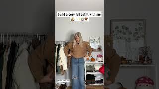 FALL OUTFIT IDEAS: cozy fall outfit inspo, chunky knit sweater, autumn style, Abercrombie style