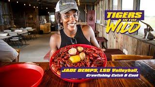 LSU Volleyball's Jade Demps CRAWFISHING CATCH & COOK!  | Tigers in the Wild