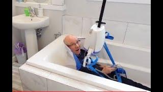 EASIEST PATIENT LIFT FROM BED TO CHAIR TO BATHTUB @MobilityAbilityDuo