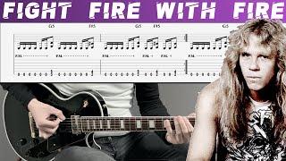 METALLICA - FIGHT FIRE WITH FIRE (Guitar cover with TAB | Lesson)