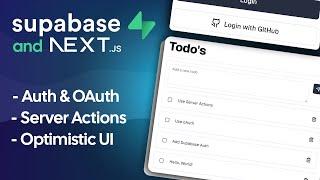 Supabase and NextJS 14:  Auth and Server Actions