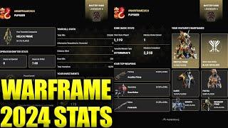 Warframe 2024 Year In Review Stats! Most Played Warframes And Weapons!