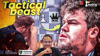 When Carlsen becomes a tactical beast | Pawel Teclaf vs Magnus Carlsen | World Rapid Teams 2024