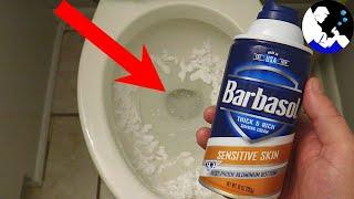 Spray Shaving Cream in your Toilet and WATCH WHAT HAPPENS