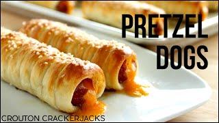 Pretzel Dogs!! Homemade Soft Pretzel Dog Recipe