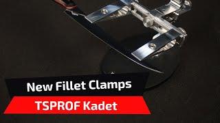 New whole-milled fillet clamps for TSPROF Kadet sharpening system. Sharpening fillet knife