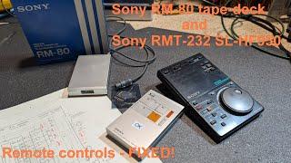 Sony remote controls  - Part 2 - RM-80 tape deck and RMT-232 Betamax