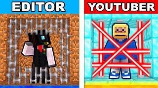 Editor VS Youtuber Gevangenis Bouwen In Minecraft