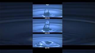 800fps vs 9600fps water drop slowmo camera fps test #shorts