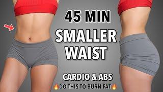 45 MIN ABS & HIIT CARDIO Workout At Home  -  Full Body, No Equipment - ( Do This to Lose Weight)