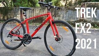 TREK FX 2 Disc 2021 Radioactive Red - First Look , Walkaround, Overview | Best Hybrid Bike