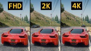 Which Resolution is BETTER in GTA 5 - Full HD vs 2K vs 4K