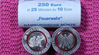 10 Euro Polymer Coin Fire Brigade