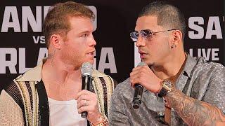 Canelo Alvarez vs Edgar Berlanga HEATED LA Press Conference & Face Off Video