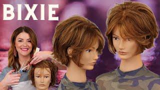 Modern Hair. BIXIE with TEXTURE Tutorial. Razor Cutting.