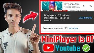 miniplayer is off youtube | how to enable comments and mini player on youtube