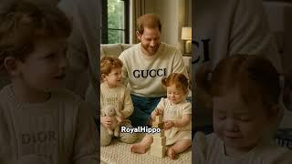 Prince Harry Plays with His  Kids at Home! #RoyalFamily#LuxuryLifestyle #Gucci #Dior #Viral #fyp