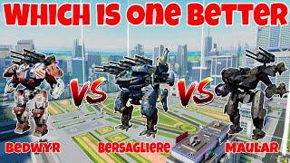 WR Bedwyr VS Bersagliere VS Maular Titan Comparison |WAR ROBOTS|