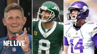 NFL LIVE | Sam Darnold will end Rodgers' career in London - Dan picks Vikings win vs Jets, start 5-0