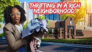 Let’s Go Thrifting in a very RICH neighborhood | Is it Worth It + In Store Try-On haul