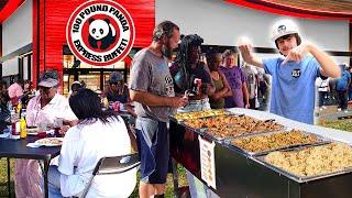 Making A 100 Pound Panda Express Buffet For The Homeless!