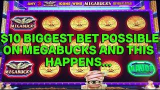 OMG! Just one more correct pick for $11,500,000.00! $10 max bet MEGABUCKS slot play! Mo Mummy slots!