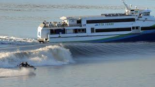 The Biggest & BEST Ferry Wave in History (6 Foot Wave)