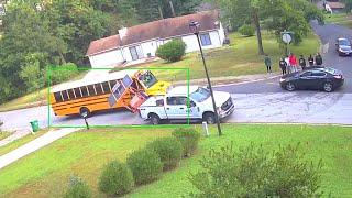 SCHOOL BUS CRASHES OUT IN FRONT OF KIDS | SECURITYCAM STORY #6