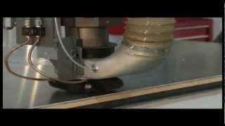 Aalco - Demonstration of MultiCam 5000 Series CNC Router cutting aluminium