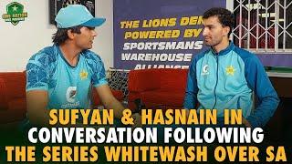 Sufyan Moqim & Mohammad Hasnain in conversation following the series whitewash over South Africa ️