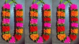 How To Make Ribbon Garland || Photo Frame Mala || God Mala || SUJATA DAS