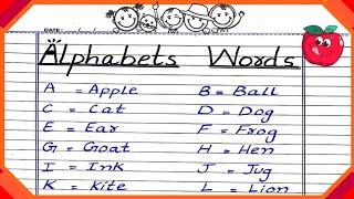 A for Apple | Abcd | Learn a Capital Alphabet With Words..